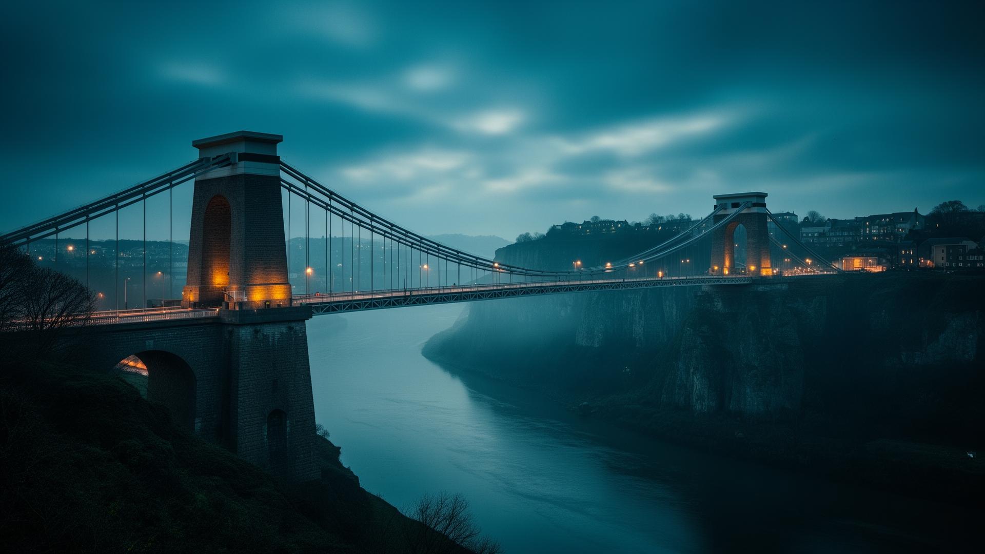 Cheap Websites Bristol — Clifton Suspension Bridge in Bristol at dusk